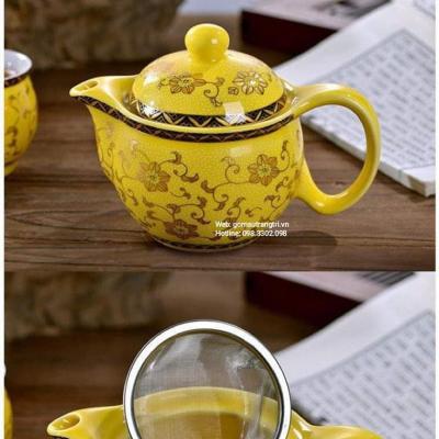 BỘ ẤM CHÉN 2 LỚP HOA DÂY